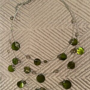 Elegant Green Multi-Layer Necklace
